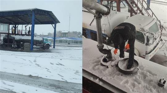 تداوم سوخت رسانی در روزهای برفی كرمانشاه